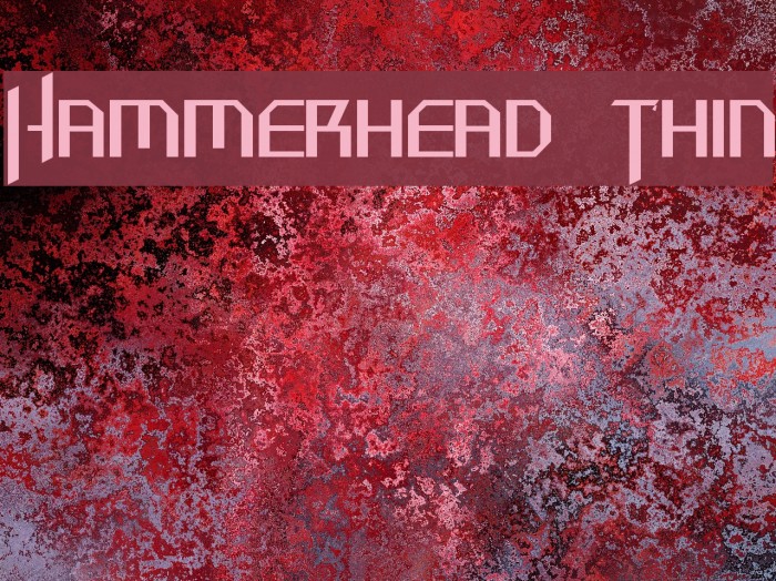 Hammerhead Thin Font examples