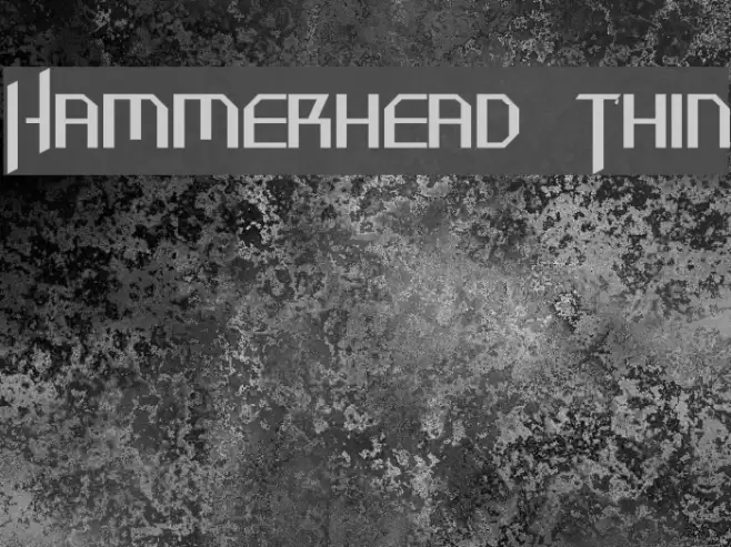 Hammerhead  Thin Font examples