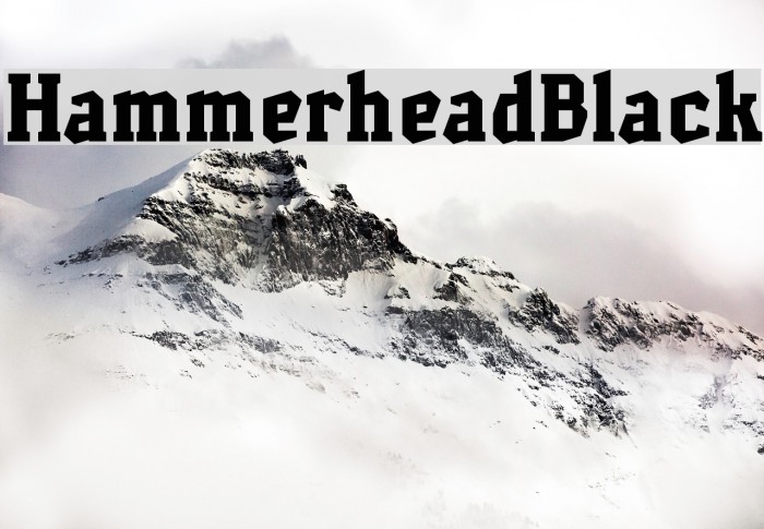 HammerheadBlack Font examples