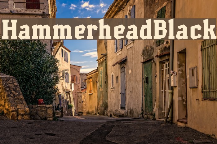 HammerheadBlack Font examples
