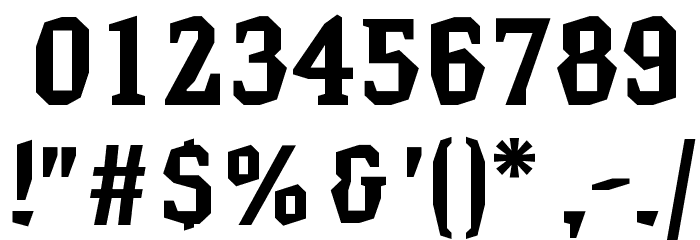 HammerheadBold Font OTHER CHARS
