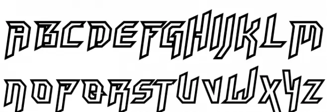 HammerheadOutline Italic Schriftart Groß