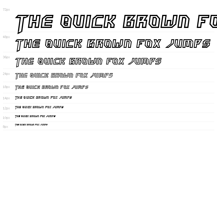 HammerheadOutline Italic Waterfall