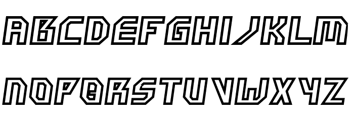 HammerheadOutline Italic Font LOWERCASE
