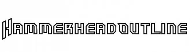 HammerheadOutline  Frei Schriftart Herunterladen