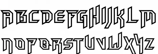 HammerheadOutline Font UPPERCASE