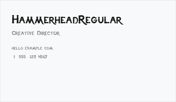 HammerheadRegular Business Card