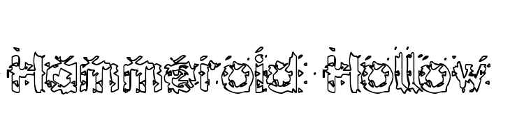 Hammeroid Hollow Font