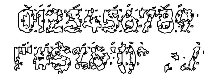 Hammeroid Hollow Font OTHER CHARS