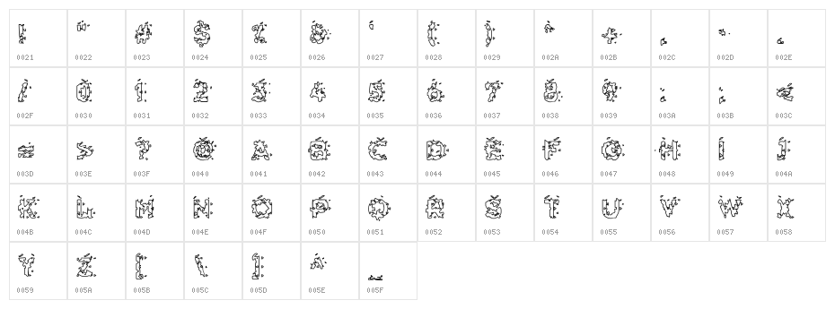 Hammeroid Hollow Character Map
