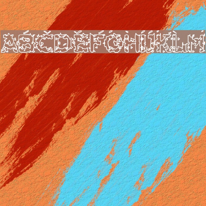 Hammeroid Hollow Font examples