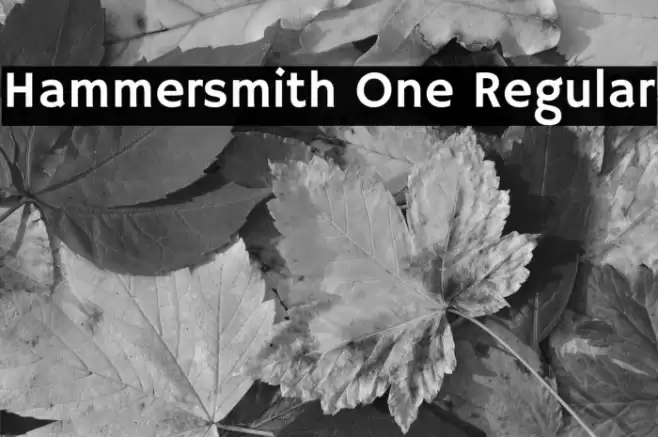 Hammersmith One Regular Шрифта examples