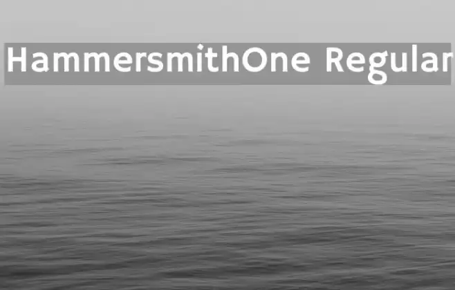 HammersmithOne Regular Font examples