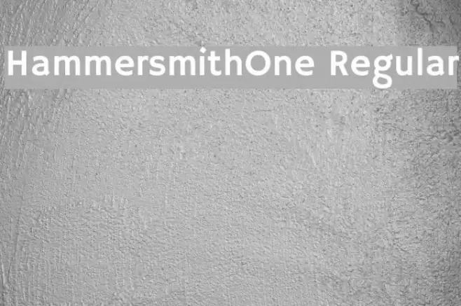 HammersmithOne Regular Font examples