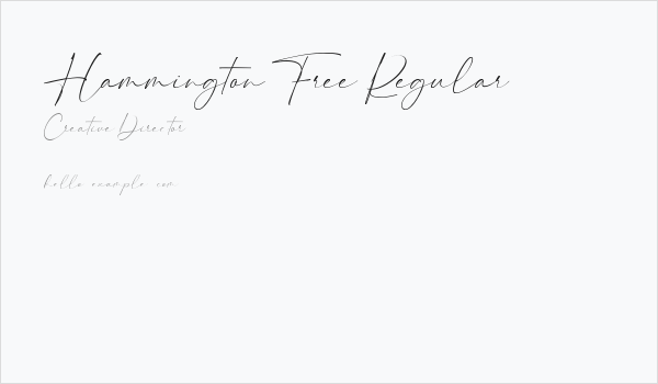Hammington Free Regular Business Card