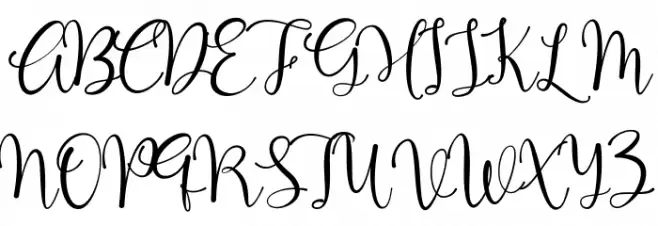 Hamnah Font UPPERCASE