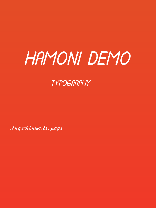 Hamoni Demo Poster