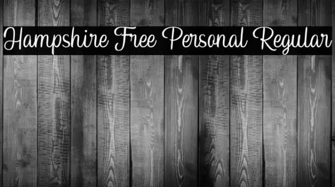 Hampshire Free Personal Regular Font examples