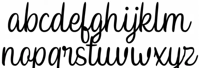 Hampshire Free Personal Regular Font LOWERCASE
