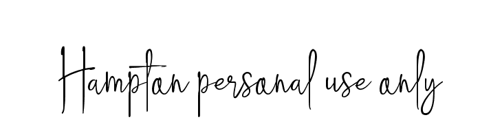 Hampton personal use only Font