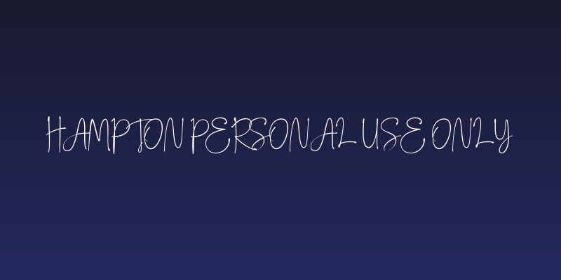 Hampton personal use only Social Header