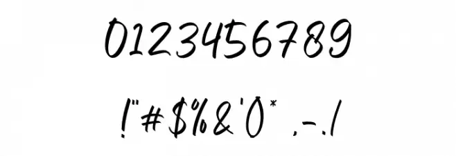 Hamsley Script Regular Font OTHER CHARS