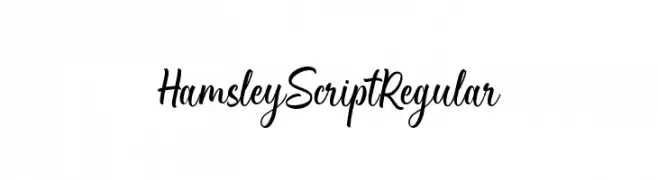 Hamsley Script Regular  フリーフォントのダウンロード