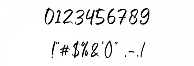 Hamsley Script Regular Font OTHER CHARS