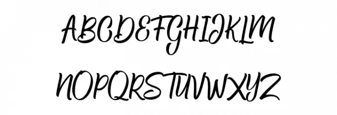 Hamsley Script Regular Font UPPERCASE