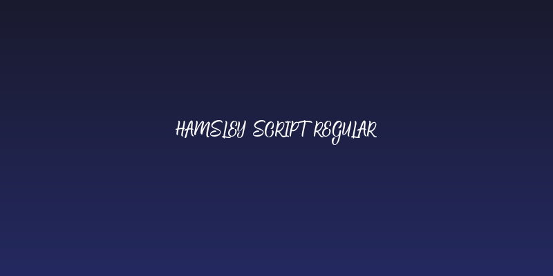 Hamsley Script Regular Social Header