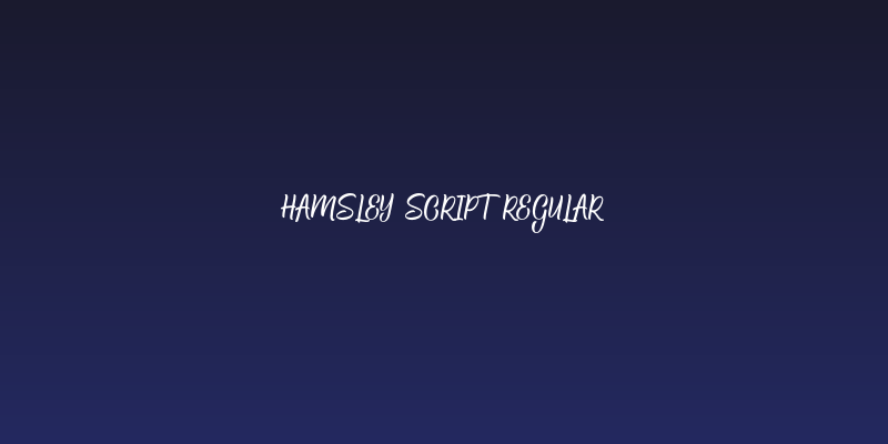 Hamsley Script Regular Social Header