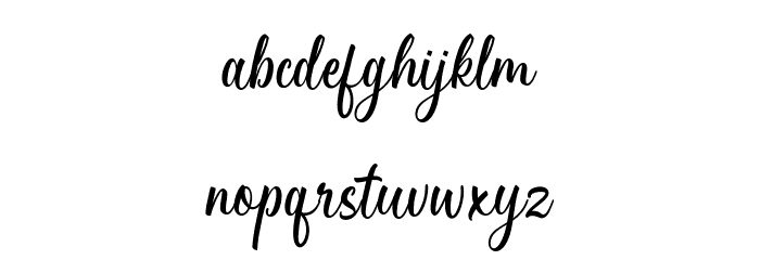 Hamsley Script Regular Font LOWERCASE