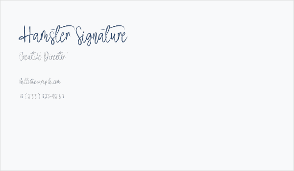 Hamster Signature Business Card