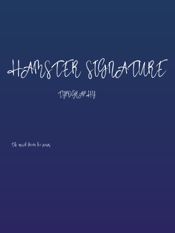 Hamster Signature Poster