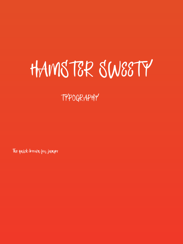 Hamster Sweety Poster