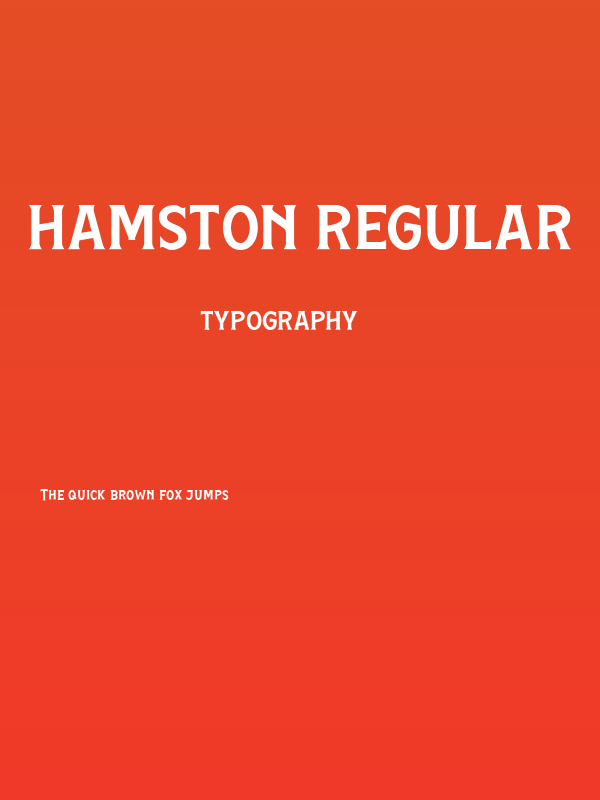 Hamston Regular Poster