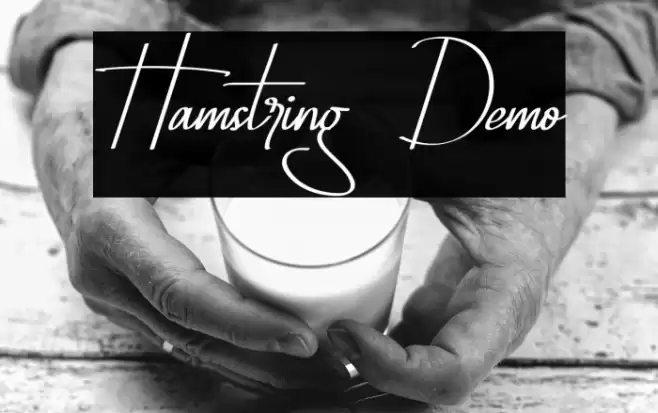 Hamstring Demo Font examples