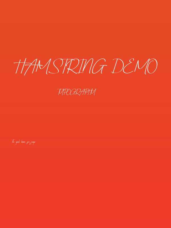 Hamstring Demo Poster