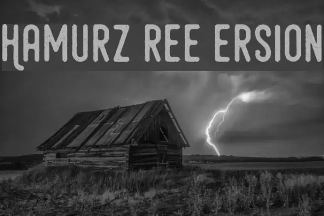 Hamurz Free Version Schriftart examples