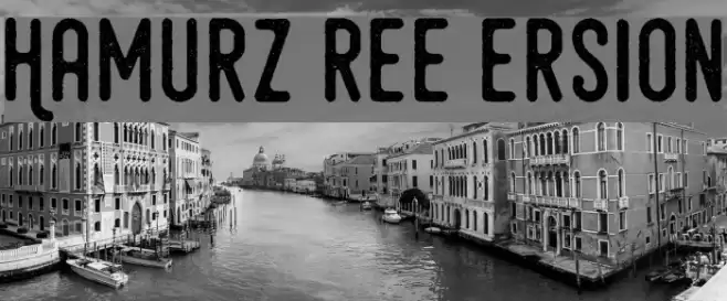 Hamurz Free Version Schriftart examples