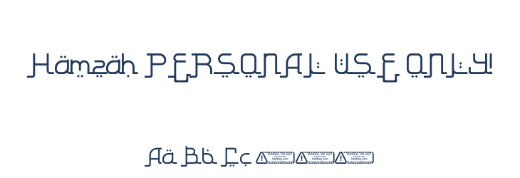 Hamzah PERSONAL USE ONLY! Font Preview