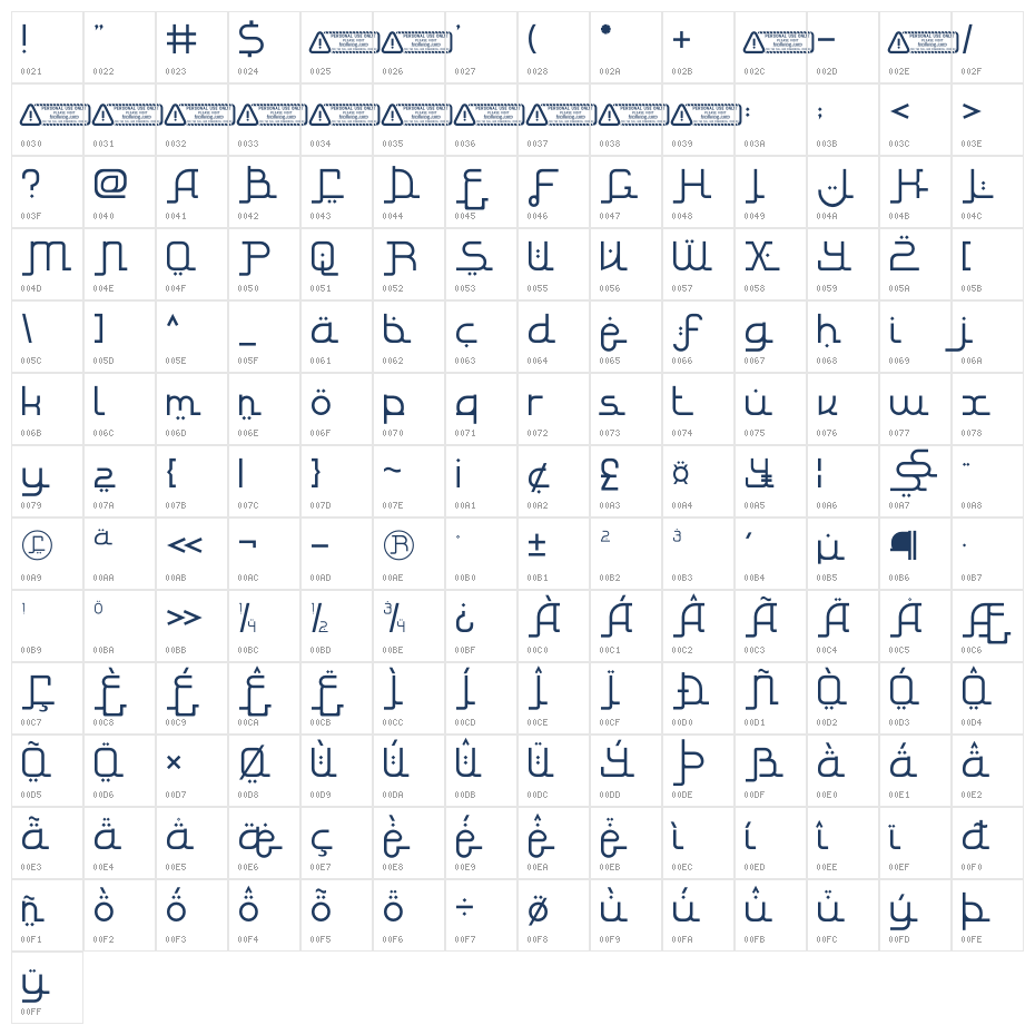 Hamzah PERSONAL USE ONLY! Character Map