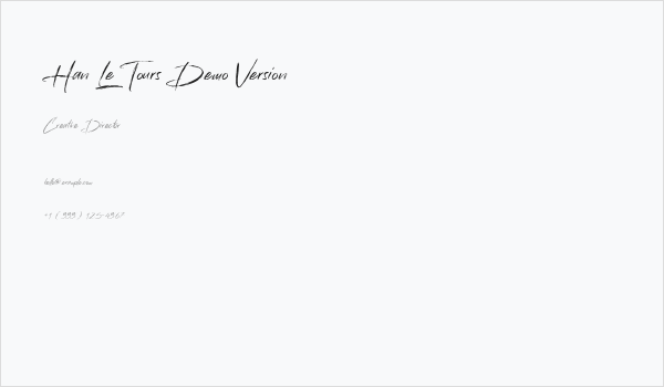 Han Le Tours Demo Version Business Card