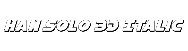 Han Solo 3D Italic Font