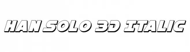 Han Solo 3D Italic 