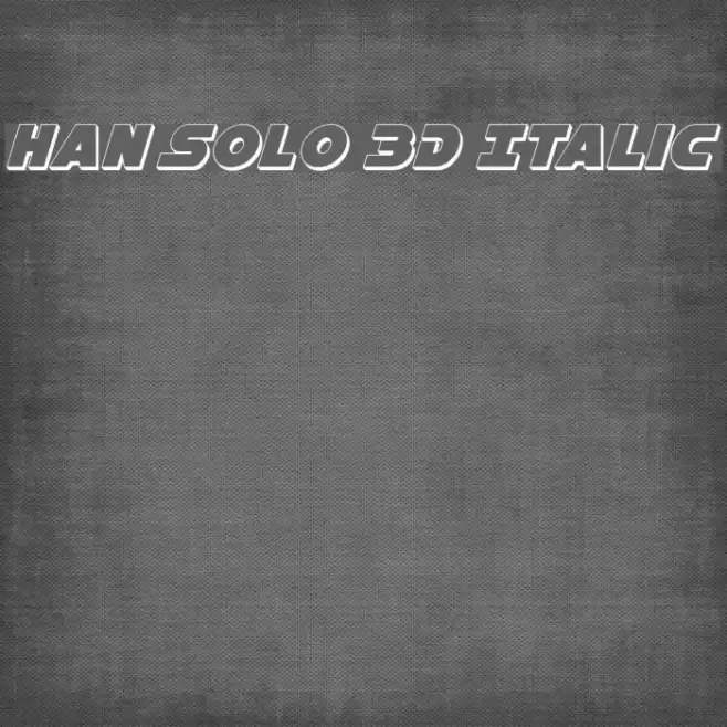 Han Solo 3D Italic  examples