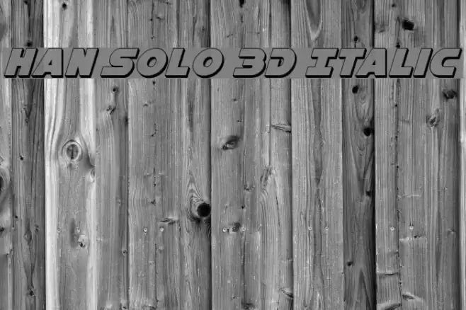 Han Solo 3D Italic  examples