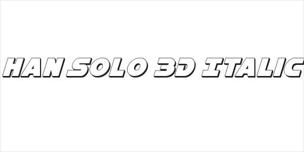 Han Solo 3D Italic Logo