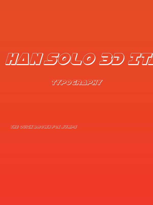 Han Solo 3D Italic Poster