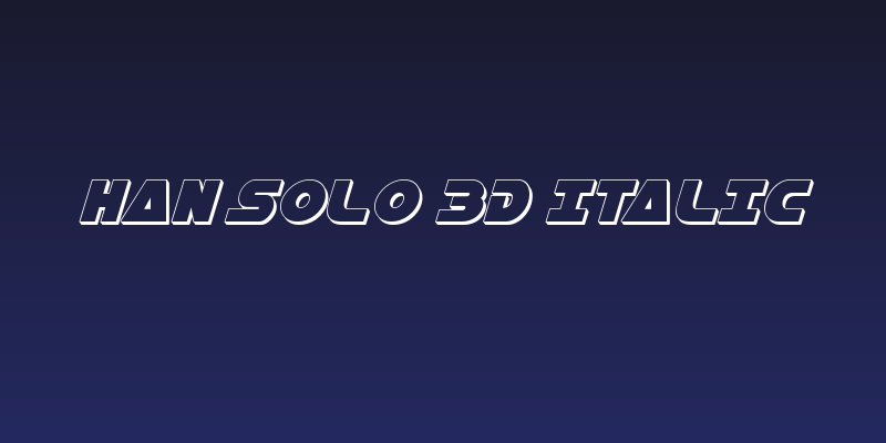 Han Solo 3D Italic Social Header